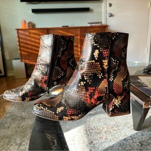 Steve Madden snakeskin booties